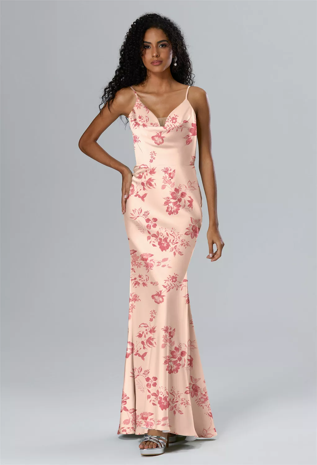 AW Wilda Pink Cherry Blossom  Black Tie Wedding Guest Dresses